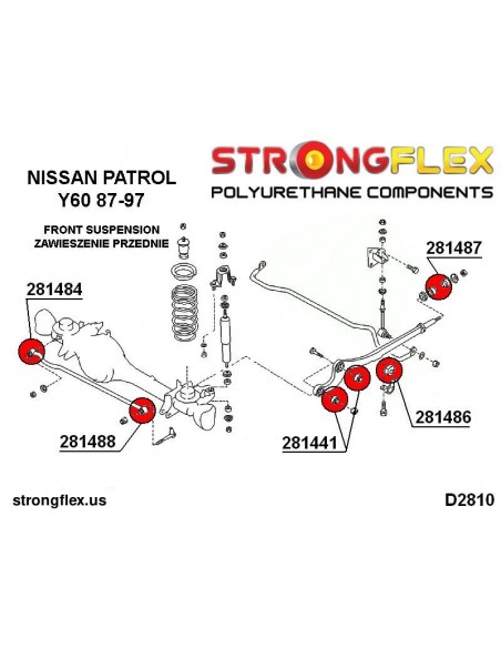 パンダ 281487B: Radius arm to chassis bush