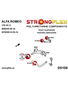 281261A: Steering rack mount bush SPORT