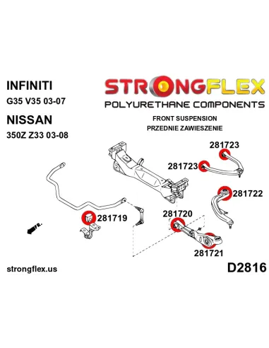 281723A: Front upper arm bush SPORT