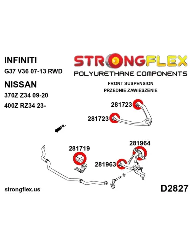 281723A: Front upper arm bush SPORT