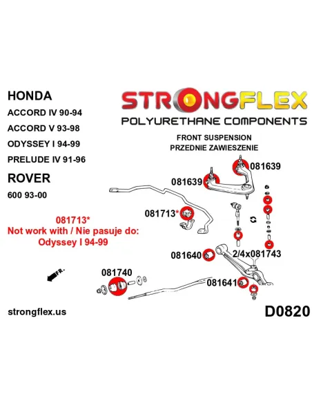 081740A: Front radius rod bush SPORT