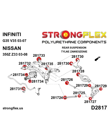 281726A: Rear lower link inner bush SPORT