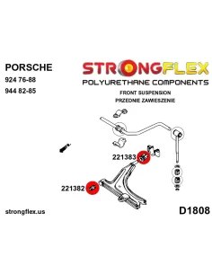 221383B: Front wishbone rear bush 2