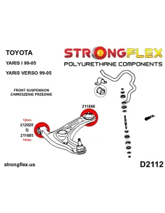 211685A: Front wishbone - front bush 14mm SPORT 2