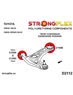 211686A: Front wishbone - rear bush SPORT 2