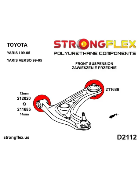 211686B: Front wishbone - rear bush
