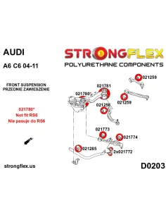026211A: Front suspension bush kit SPORT 2