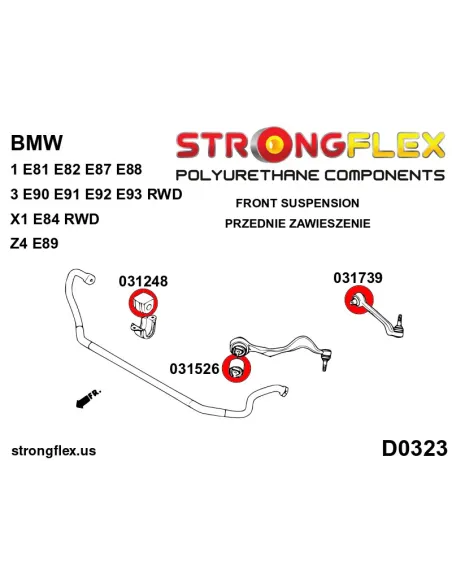 036215A: Full suspension bush kit SPORT