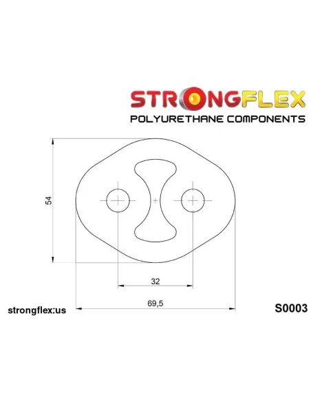 000003B: Exhaust mount hanger 32mm