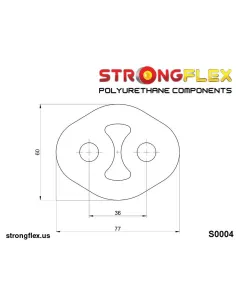 000004B: Exhaust mount hanger 36mm 2