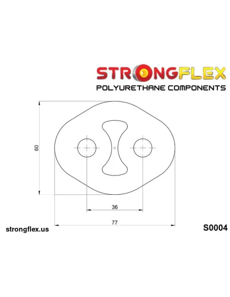 000004B: Exhaust mount hanger 36mm