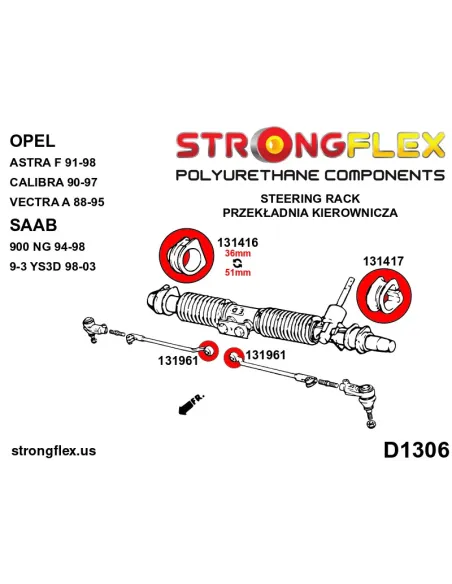 136218A: Full suspension bush kit SPORT