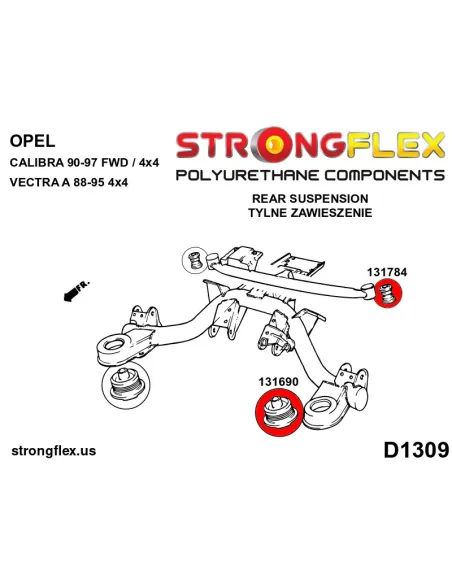 136218A: Full suspension bush kit SPORT