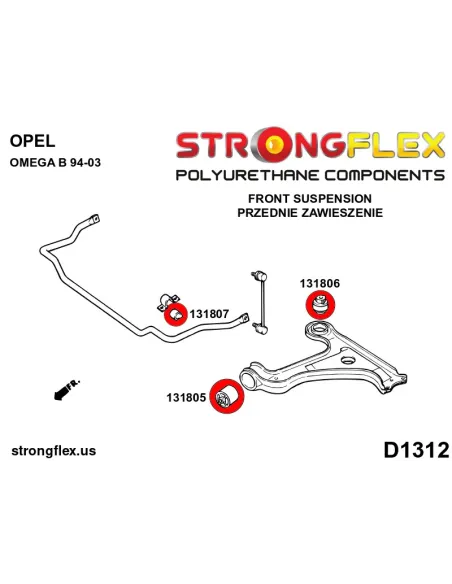 131805A: Front lower wishbone front bush SPORT