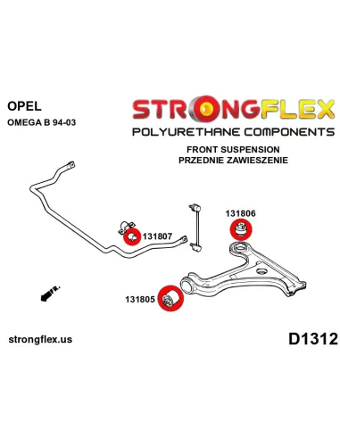 131806A: Front lower wishbone rear bush SPORT
