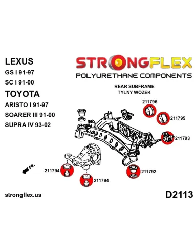 211795A: Rear diff mount - rear bush SPORT
