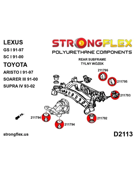 211796A: Rear diff mount - rear bush SPORT