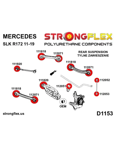 111820B: Rear track control arm - inner bush 33mm