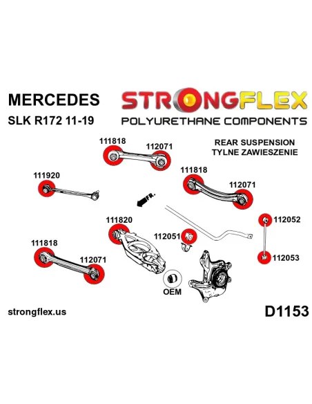 111820B: Rear track control arm - inner bush 33mm