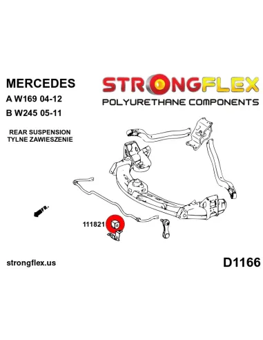 111821A: Rear anti roll bar bush SPORT