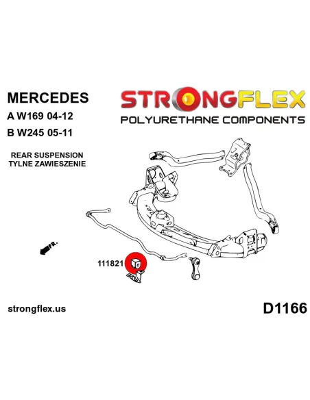 111821B: Rear anti roll bar bush