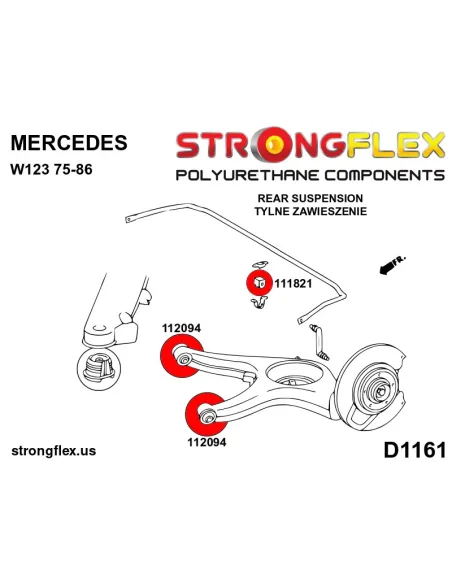 111821B: Rear anti roll bar bush