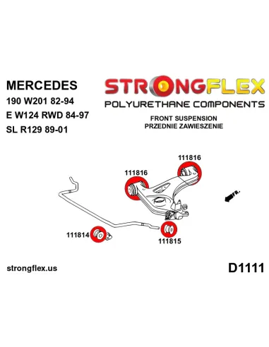 116224B: Full suspension bush kit