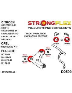 051826A: Front lower arm bush 55mm SPORT 2