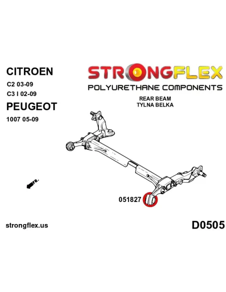 051827A: Rear beam bush SPORT