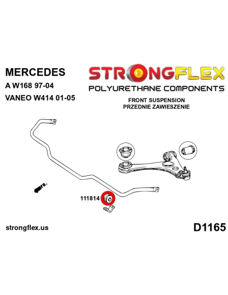 111814B: Front anti roll bar - inner bush