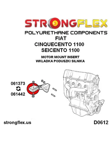 061373B: Motor mount inserts (timing gear side)