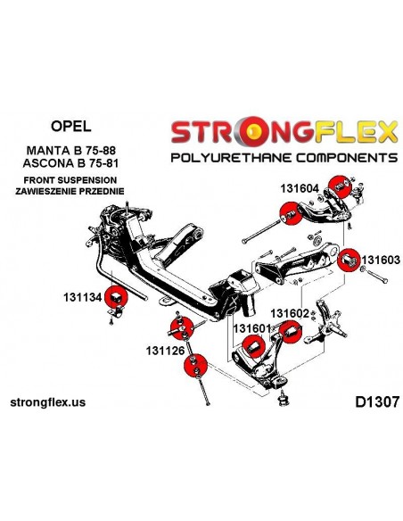 131603B: Front subframe rear mounting bush