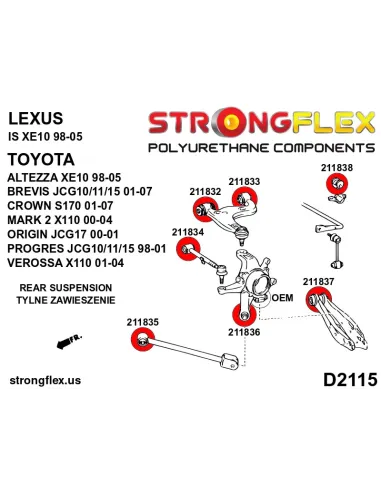 211835B: Rear trailing arm front bush