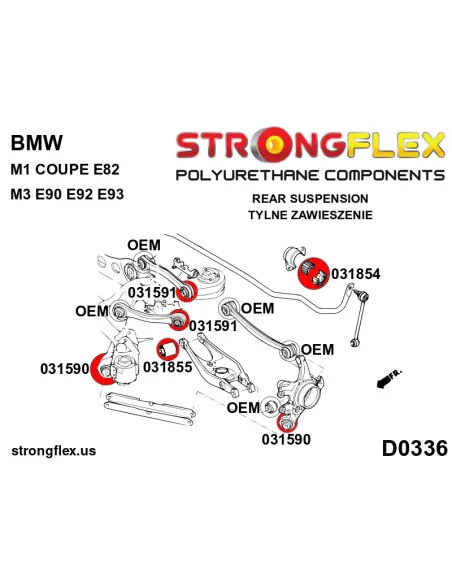 036230A: Full suspension bush kit SPORT