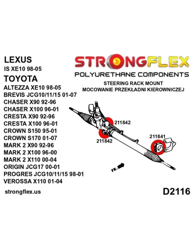 216231A: Full suspension polyurethane bush kit SPORT