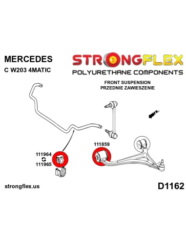 111859A: Front lower arm - front / rear bush SPORT