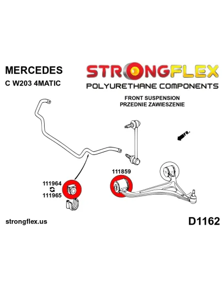 111859B: Front lower arm - front / rear bush