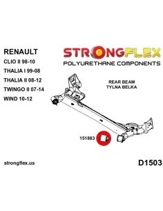 151883B: Rear beam bush 2