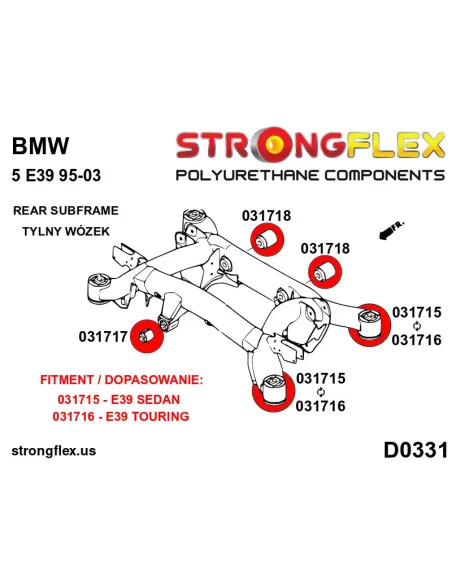 036233A: Full suspension bush kit E39 Sedan SPORT