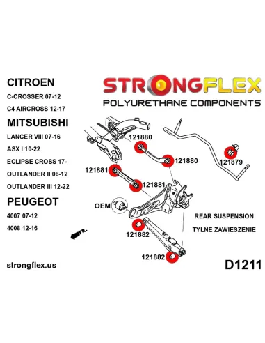 121879B: Front / rear anti roll bar bush