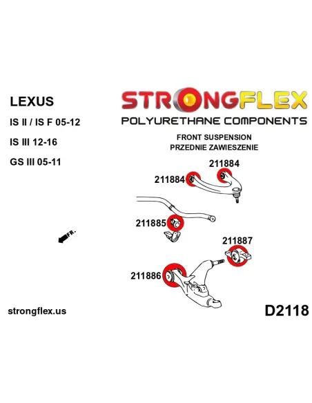 211884B: Front upper arm bush