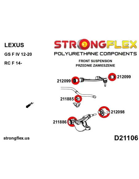211886A: Front lower arm - front bush SPORT