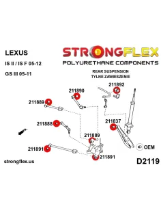211889B: Rear upper - front arm bush 2
