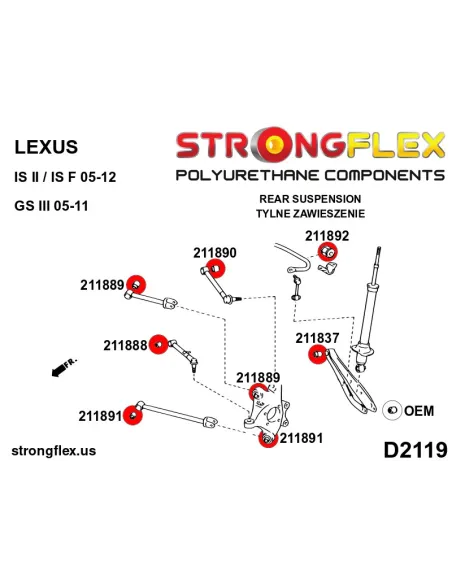 211889B: Rear upper - front arm bush