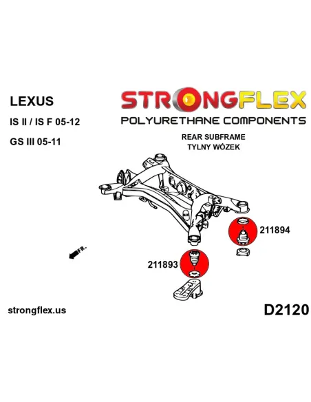 211893A: Rear beam - front bush SPORT