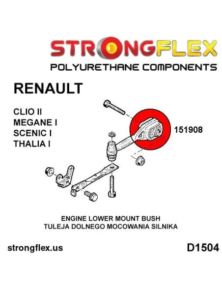 151908B: Engine mount bush - dog bone