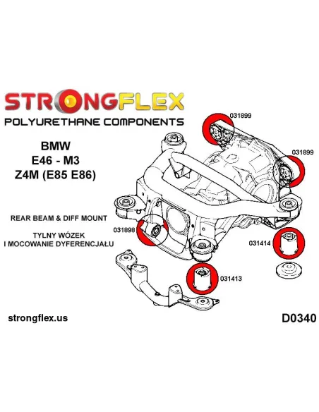 031898A: Rear differential - front mount bush M3 SPORT