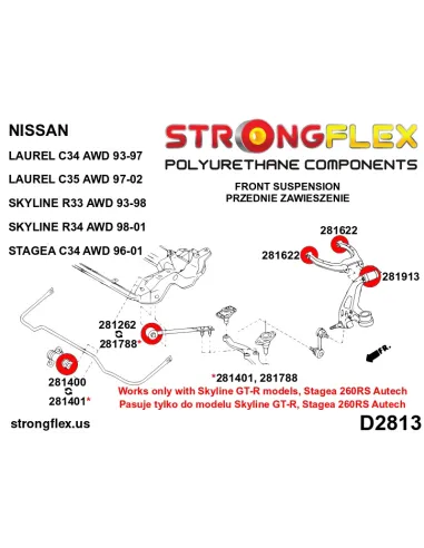 281913A: Front hub bush SPORT