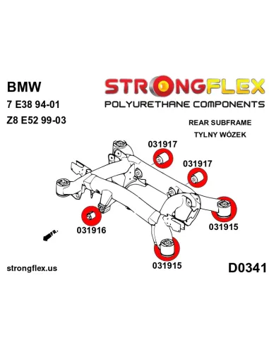 031917A: Rear diff mount – rear bush SPORT