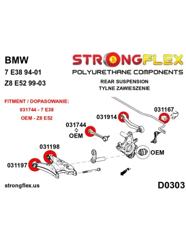 036237A: Full suspension bush kit SPORT